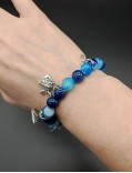 Bracelet  Agate blue